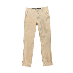 Dixxon Pants Mens 30‎ Beige Cotton Stretch Flat Front Ankle Chino Trousers